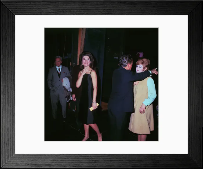 Framed Print : Jackie Kennedy Backstage After Theater Performance Framed Print : Jackie Kennedy Backstage After Theater Performance