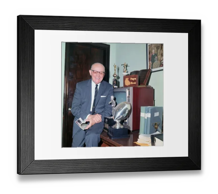 Framed Print : Portrait of George Halas Framed Print : Portrait of George Halas
