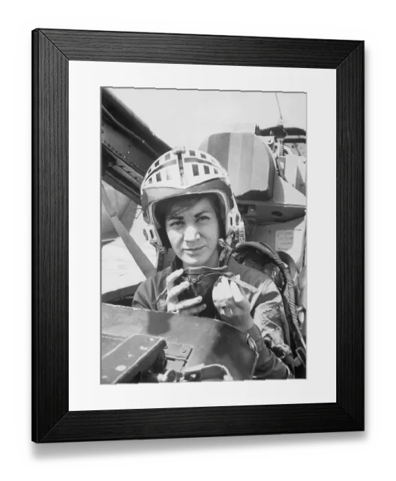 Framed Print : Betsy Halstead in Army Gear Returning from Viet Nam Framed Print : Betsy Halstead in Army Gear Returning from Viet Nam