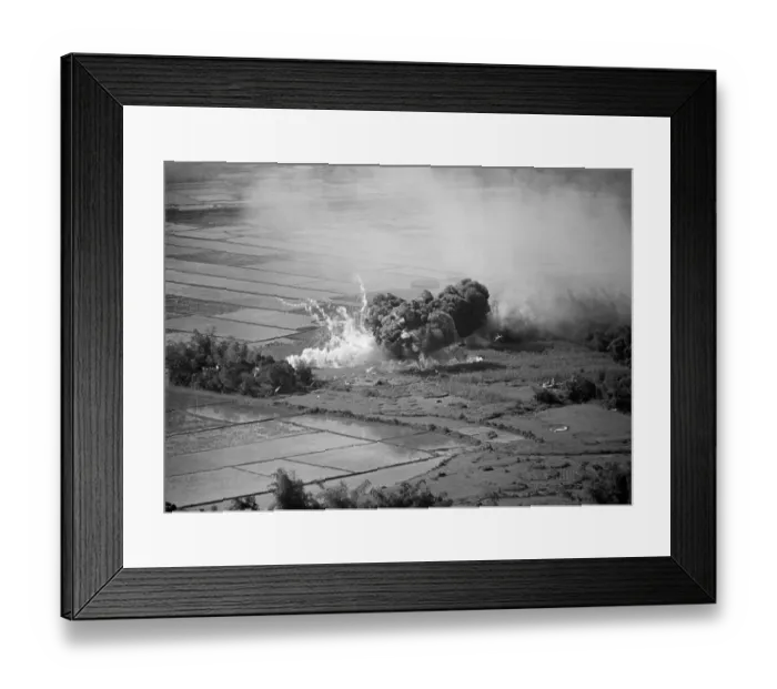 Framed Print : Napalm Bomb Explosion Framed Print : Napalm Bomb Explosion