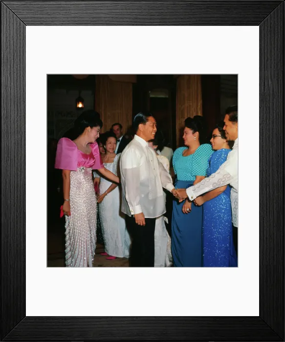 Framed Print : Ferdinand Marcos Greeting Supporters Framed Print : Ferdinand Marcos Greeting Supporters