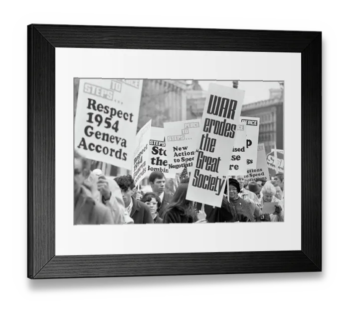 Framed Print : Anti Vietnam War Protesters Framed Print : Anti Vietnam War Protesters