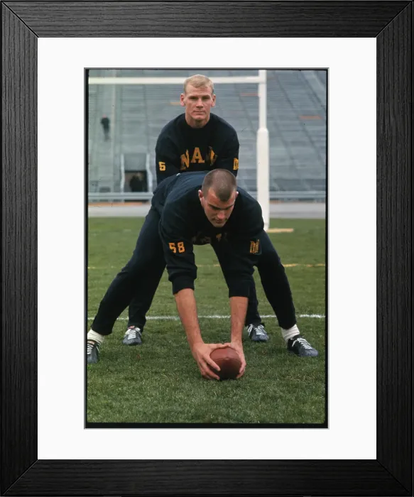Framed Print : Harry Dittman and John Cartwright Practicing Football Framed Print : Harry Dittman and John Cartwright Practicing Football