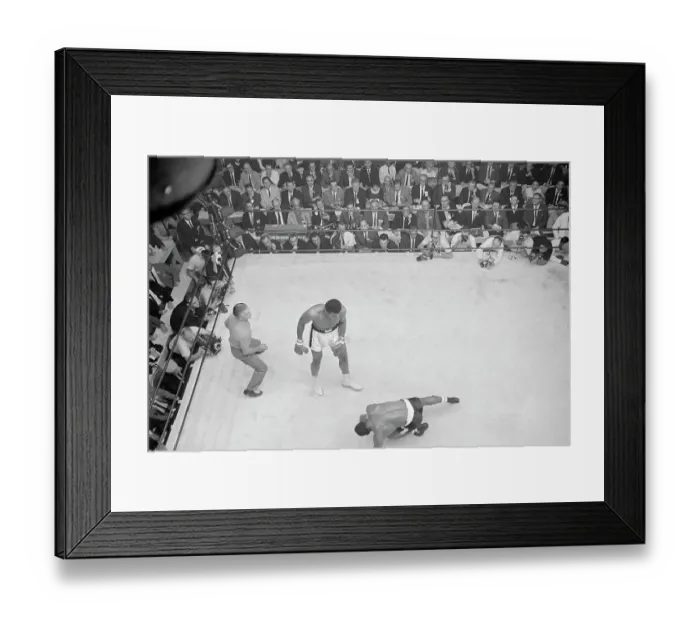 Framed Print : Floyd Patterson Falling to the Canvas Framed Print : Floyd Patterson Falling to the Canvas