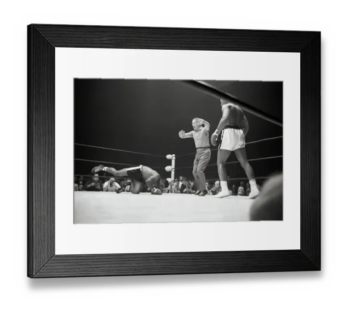 Framed Print : Floyd Patterson Falling to the Ground Framed Print : Floyd Patterson Falling to the Ground