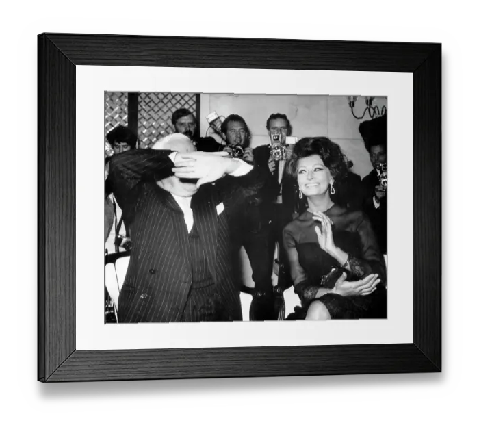 Framed Print : Charlie Chaplin Covering His Face Framed Print : Charlie Chaplin Covering His Face