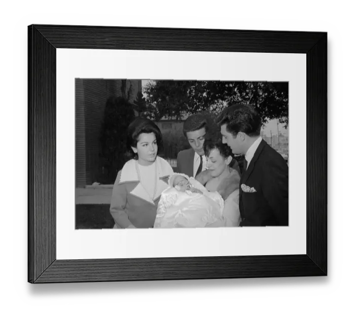 Framed Print : Annette Funicello and Husband with Daughter Framed Print : Annette Funicello and Husband with Daughter