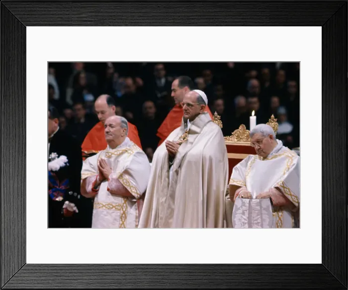 Framed Print : Pope Pual VI and Council Fathers Framed Print : Pope Pual VI and Council Fathers