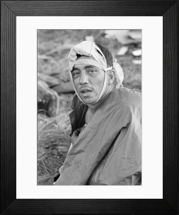Framed Print : American Soldier W / Head Bandage Framed Print : American Soldier W / Head Bandage