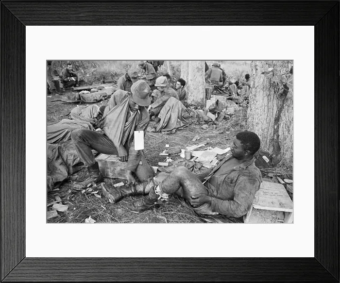 Framed Print : Wounded Medic Helping Fellow Wounded Troop Framed Print : Wounded Medic Helping Fellow Wounded Troop