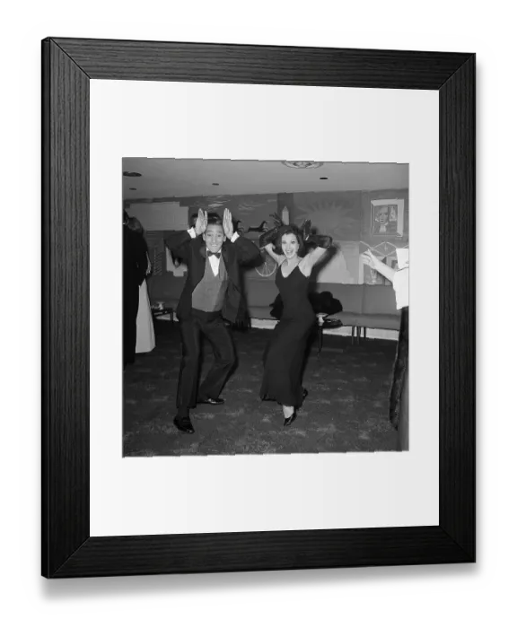 Framed Print : Dancing Couple with Hands at Head Framed Print : Dancing Couple with Hands at Head