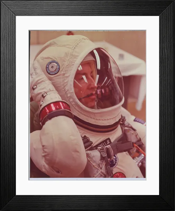Framed Print : Portrait of Astronaut James A. Lovell in Space Suit Framed Print : Portrait of Astronaut James A. Lovell in Space Suit