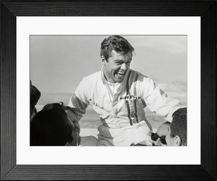 Framed Print : Craig Breedlove Climbing into Car Framed Print : Craig Breedlove Climbing into Car