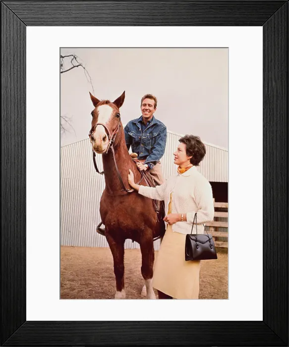Framed Print : Princess Margaret and Lord Snowdon with Horse Framed Print : Princess Margaret and Lord Snowdon with Horse