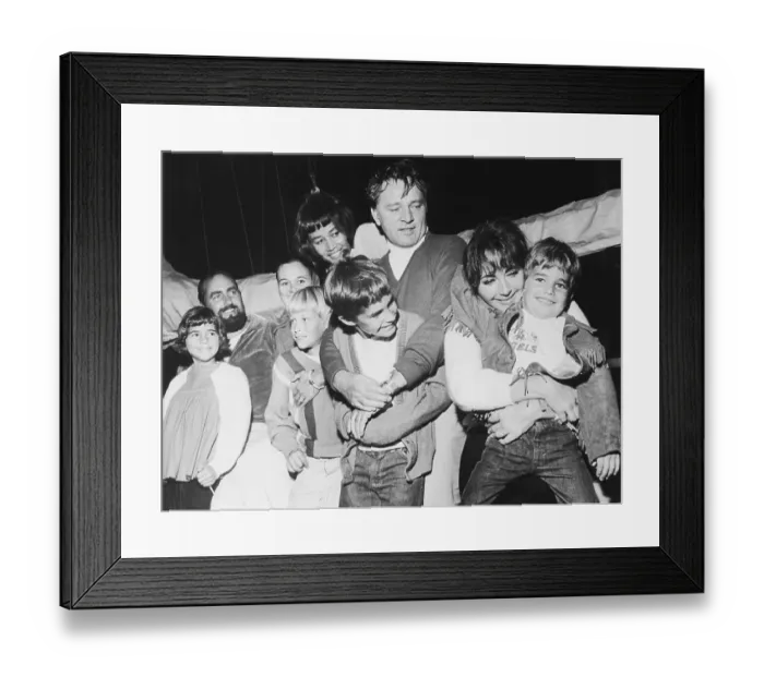 Framed Print : Actor Richard Burton, Elizabeth Taylor with Nieces and Nephews Framed Print : Actor Richard Burton, Elizabeth Taylor with Nieces and Nephews