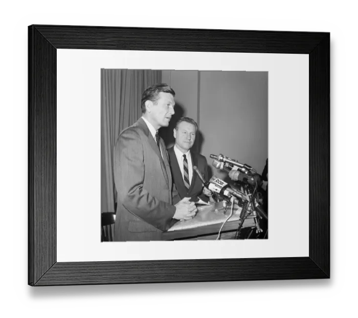 Framed Print : Nelson Rockefeller Meeting with John Lindsay Framed Print : Nelson Rockefeller Meeting with John Lindsay