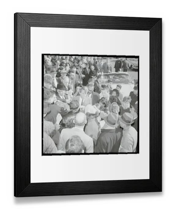 Framed Print : Robert F. Kennedy With Crowd During His Campaign Framed Print : Robert F. Kennedy With Crowd During His Campaign