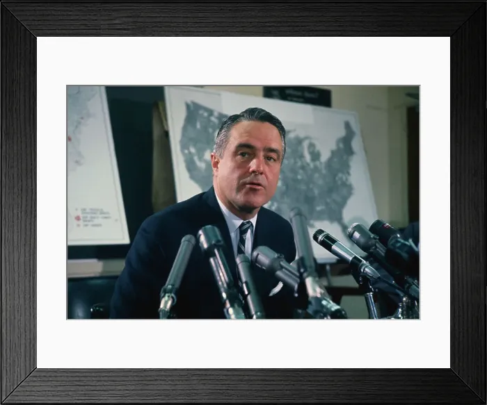Framed Print : Portrait of Sargent Shriver Framed Print : Portrait of Sargent Shriver