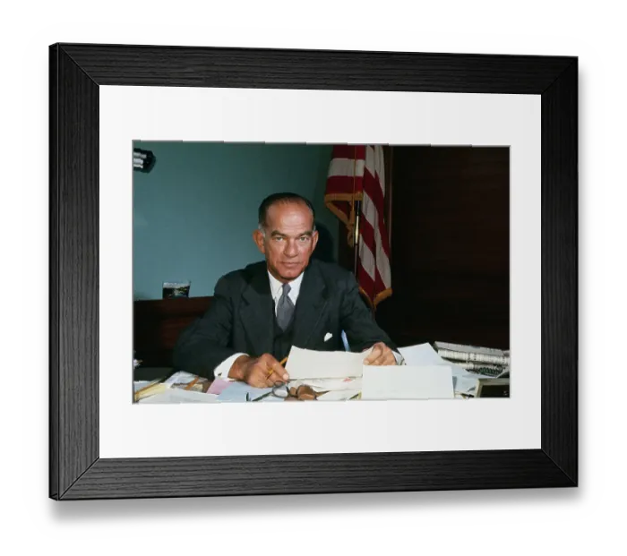 Framed Print : Portrait of J. William Fulbright Framed Print : Portrait of J. William Fulbright