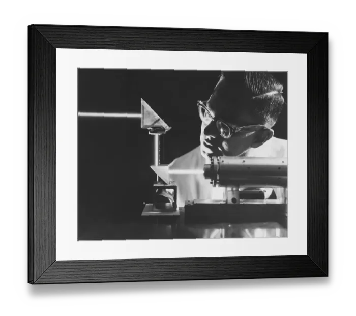 Framed Print : Intense Ruby Laser Beam