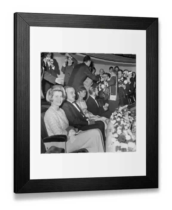 Framed Print : Audrey Hepburn and Mel Ferrer Attending Event With Monaco Royalty Framed Print : Audrey Hepburn and Mel Ferrer Attending Event With Monaco Royalty