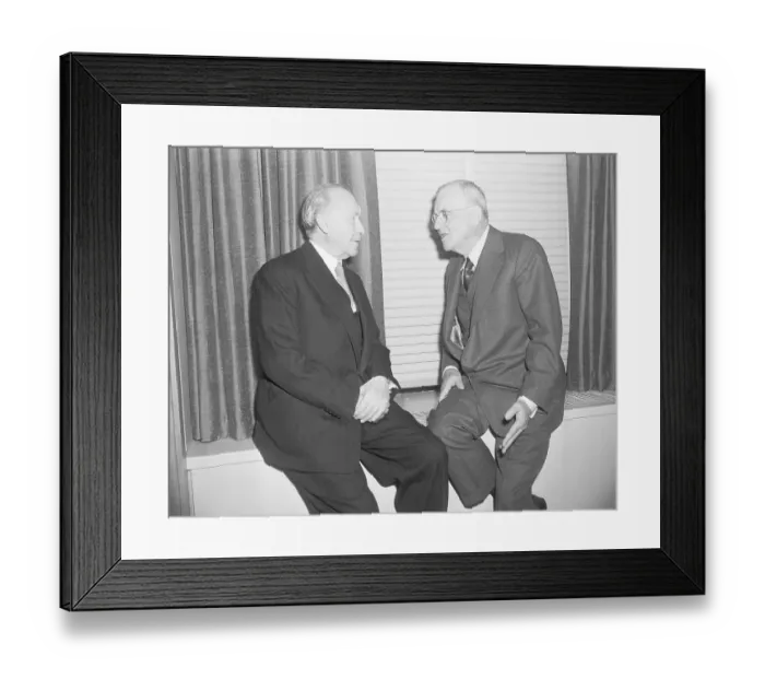 Framed Print : Konrad Adenauer & John Foster Dulles Framed Print : Konrad Adenauer & John Foster Dulles