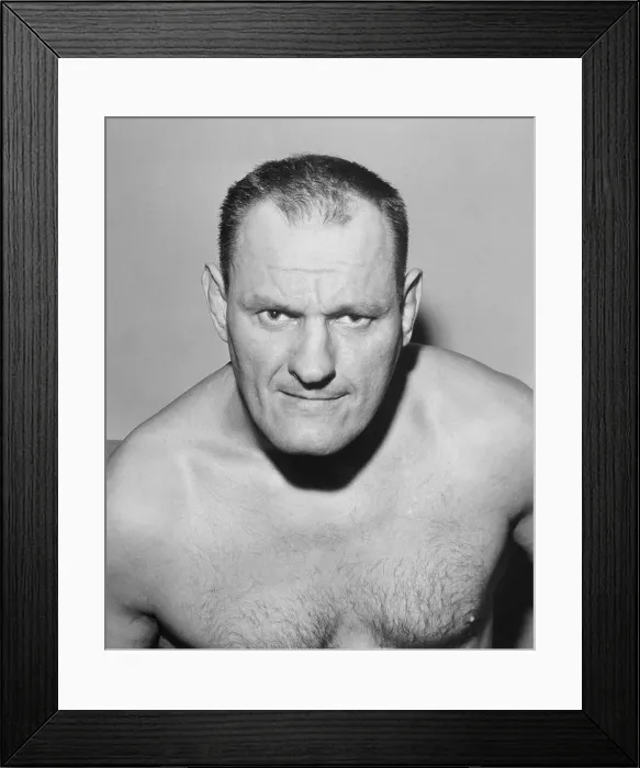 Framed Print : Close up Portrait of Wrestler Killer Kowalski Framed Print : Close up Portrait of Wrestler Killer Kowalski