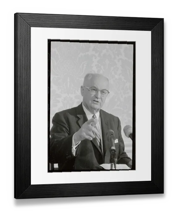 Framed Print : Wright Patman Speaking at Microphone Framed Print : Wright Patman Speaking at Microphone