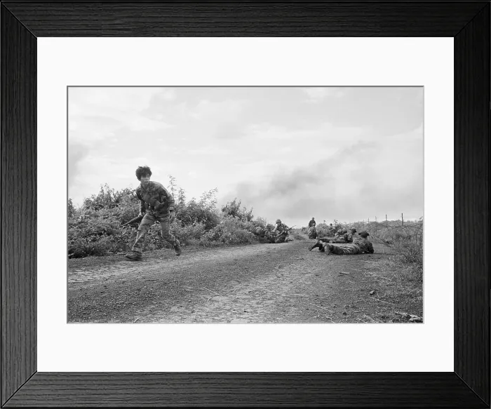 Framed Print : Vietnamese Soldier Runs For Cover Framed Print : Vietnamese Soldier Runs For Cover