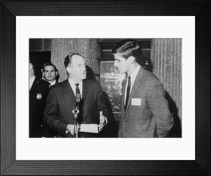 Framed Print : John Kerry with Vice President Hubert Humphrey Framed Print : John Kerry with Vice President Hubert Humphrey