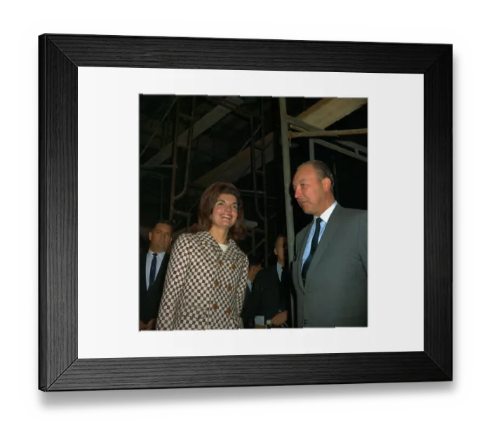 Framed Print : Jackie Kennedy with NBC President Robert Sarnoff Framed Print : Jackie Kennedy with NBC President Robert Sarnoff