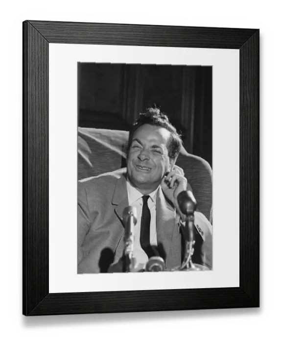 Framed Print : Richard Feynman Seated Smiling Framed Print : Richard Feynman Seated Smiling