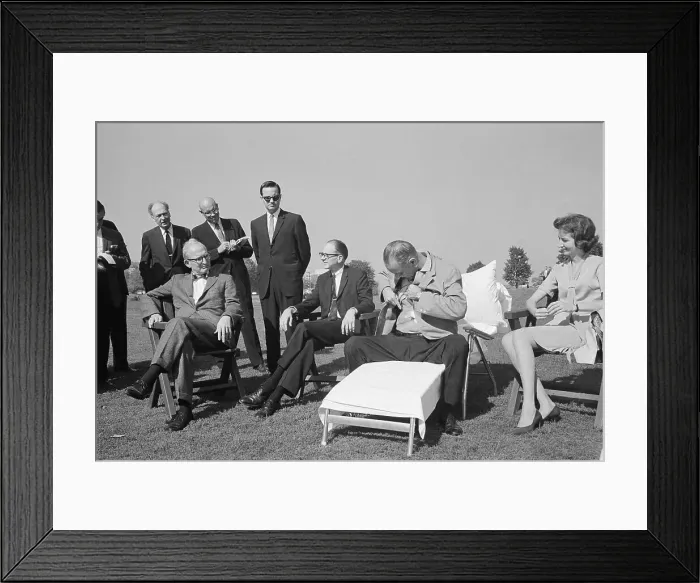 Framed Print : President Johnson Showing his Wound