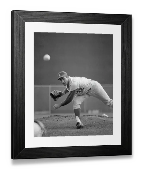 Framed Print : Sandy Koufax Pitching in 1965 World Series Framed Print : Sandy Koufax Pitching in 1965 World Series