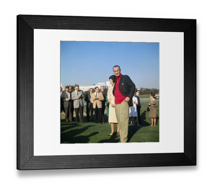 Framed Print : Lyndon Johnson Posing with Wife Framed Print : Lyndon Johnson Posing with Wife