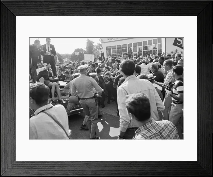 Framed Print : Hell's Angels Members Fighting with Demonstrators Framed Print : Hell's Angels Members Fighting with Demonstrators