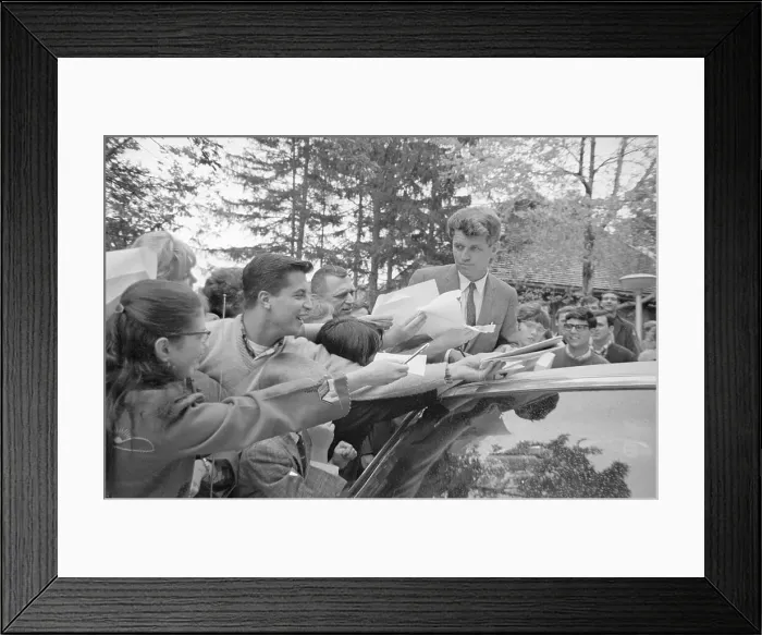 Framed Print : Robert F. Kennedy Signing Signature During Campaign Trail Framed Print : Robert F. Kennedy Signing Signature During Campaign Trail