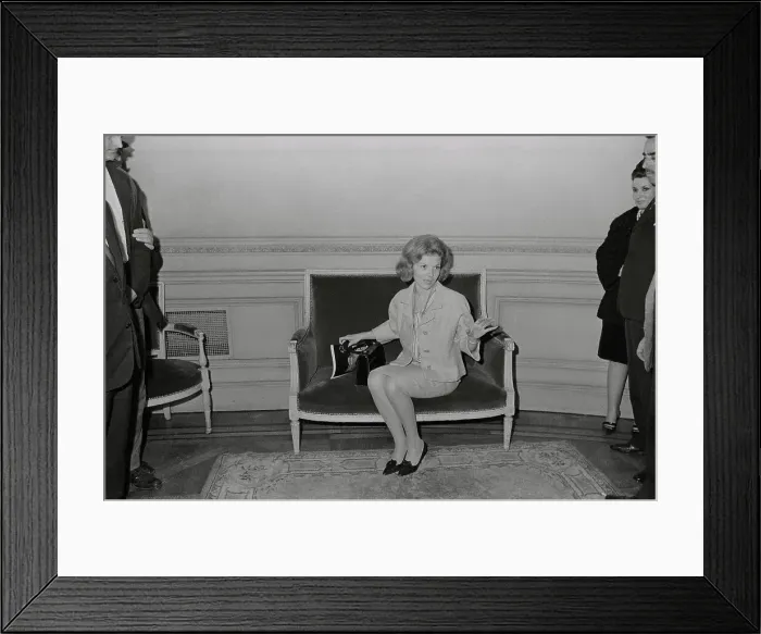Framed Print : Isabel Martinez De Peron Participating in an Intimate Interview Framed Print : Isabel Martinez De Peron Participating in an Intimate Interview