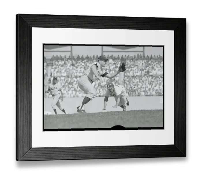 Framed Print : Dick Tracewski Diving for Third Base Framed Print : Dick Tracewski Diving for Third Base