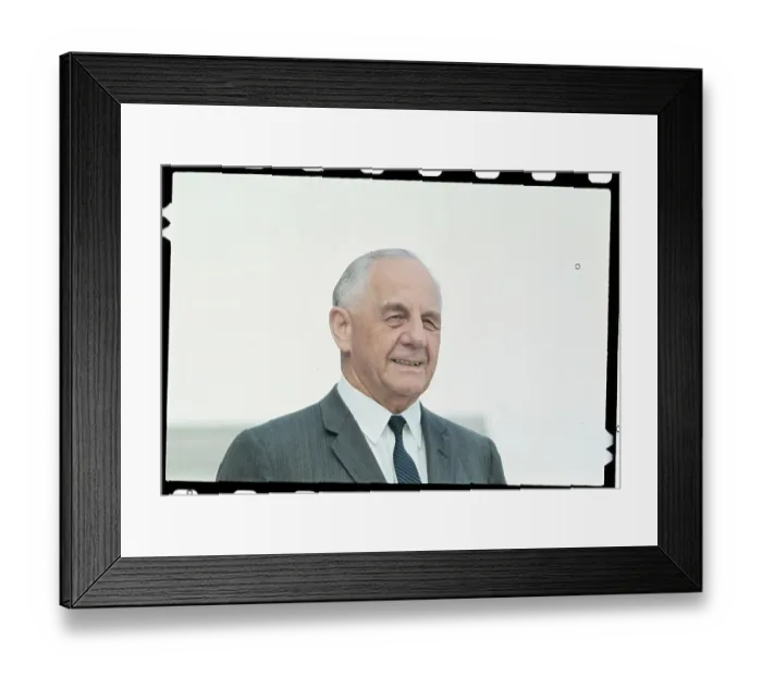 Framed Print : Portrait of Frank Carlson