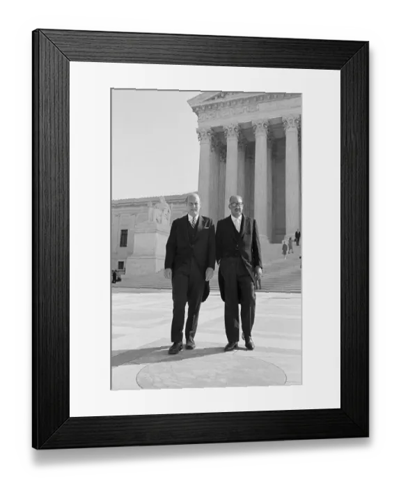 Framed Print : Thurgood Marshall with Nicholas Katzenbach Framed Print : Thurgood Marshall with Nicholas Katzenbach