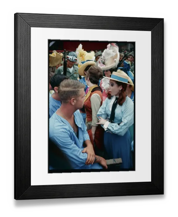 Framed Print : Hello Dolly Actresses Chatting with Soldiers Framed Print : Hello Dolly Actresses Chatting with Soldiers