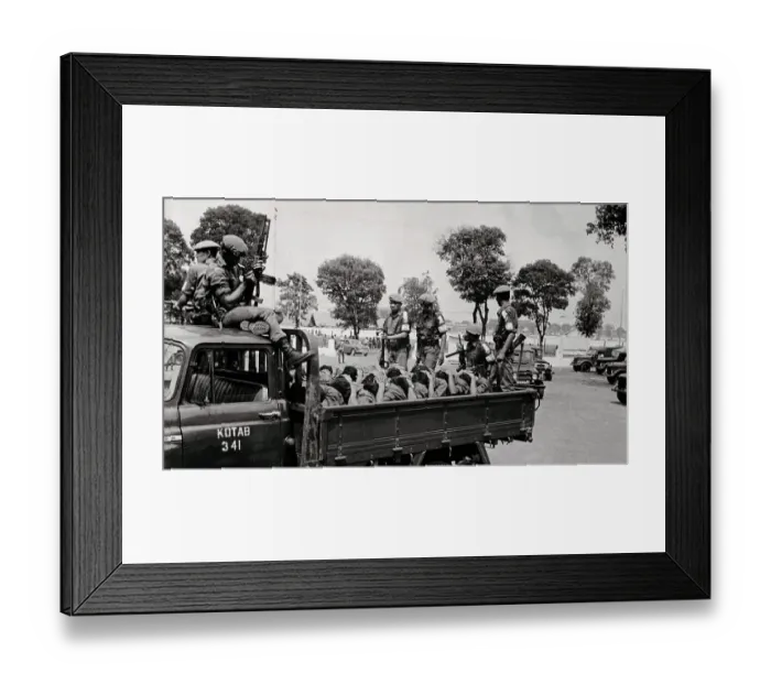 Framed Print : Indonesian Police Transporting Protest Group Framed Print : Indonesian Police Transporting Protest Group
