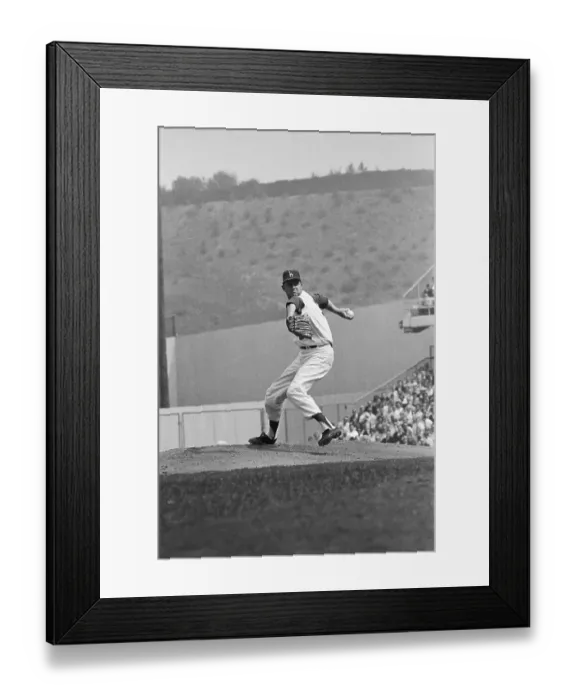 Framed Print : Don Drysdale About to Throw Pitch Framed Print : Don Drysdale About to Throw Pitch