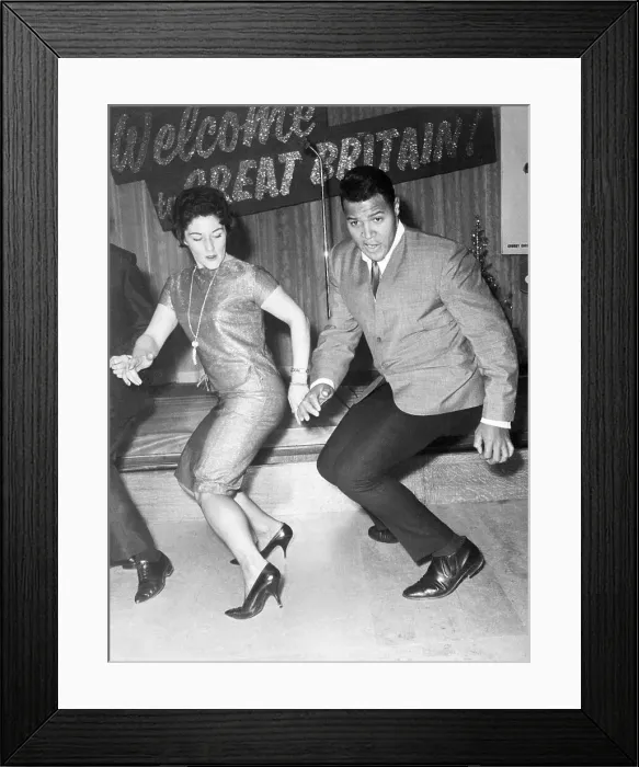 Framed Print : Chubby Checker Twists With Woman Framed Print : Chubby Checker Twists With Woman