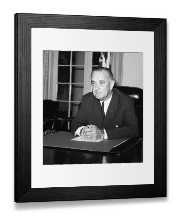 Framed Print : President Lyndon Johnson Framed Print : President Lyndon Johnson