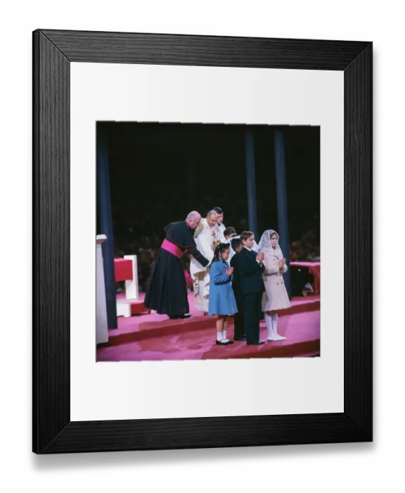 Framed Print : Pope Paul VI Blessing Children Framed Print : Pope Paul VI Blessing Children