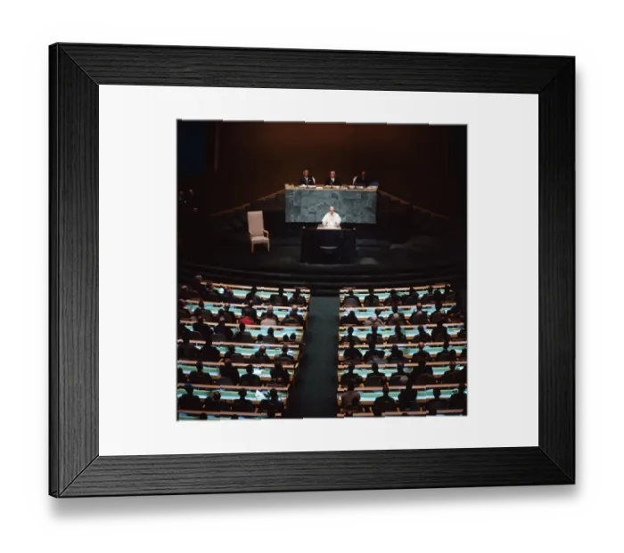 Framed Print : Pope Paul VI Addressing UN Assembly