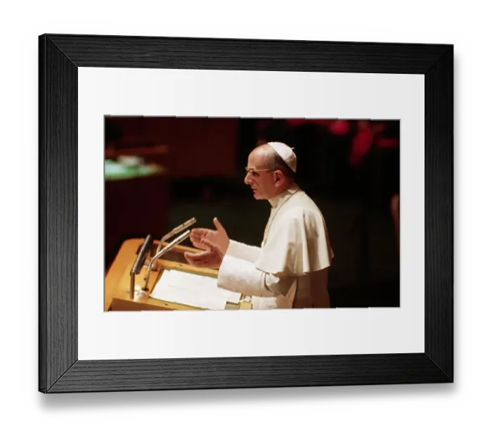 Framed Print : Pope Paul VI Addressing United Nations Framed Print : Pope Paul VI Addressing United Nations