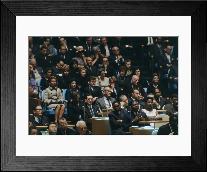 Framed Print : Kennedys Listening to Pope Paul VI Framed Print : Kennedys Listening to Pope Paul VI